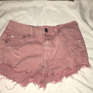 american eagle pink shorts